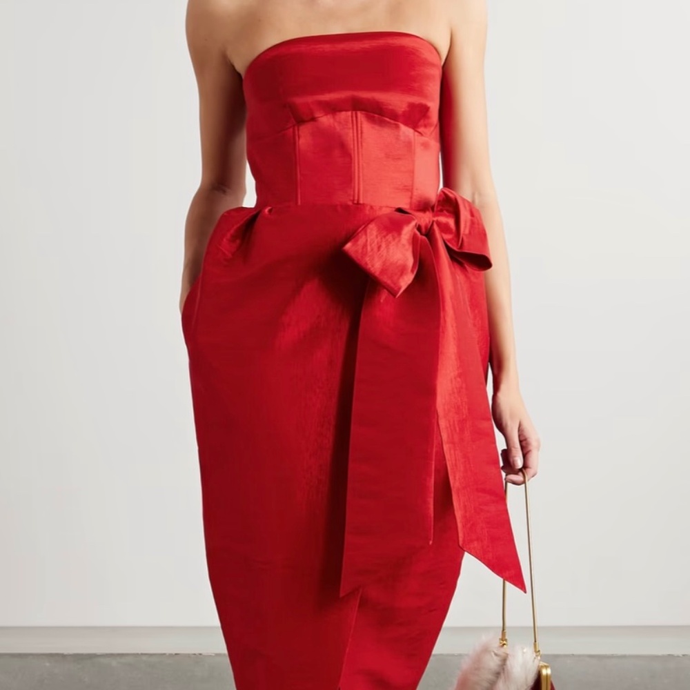 Kika Vargas Red Ava Maxi Dress - NEW with tags